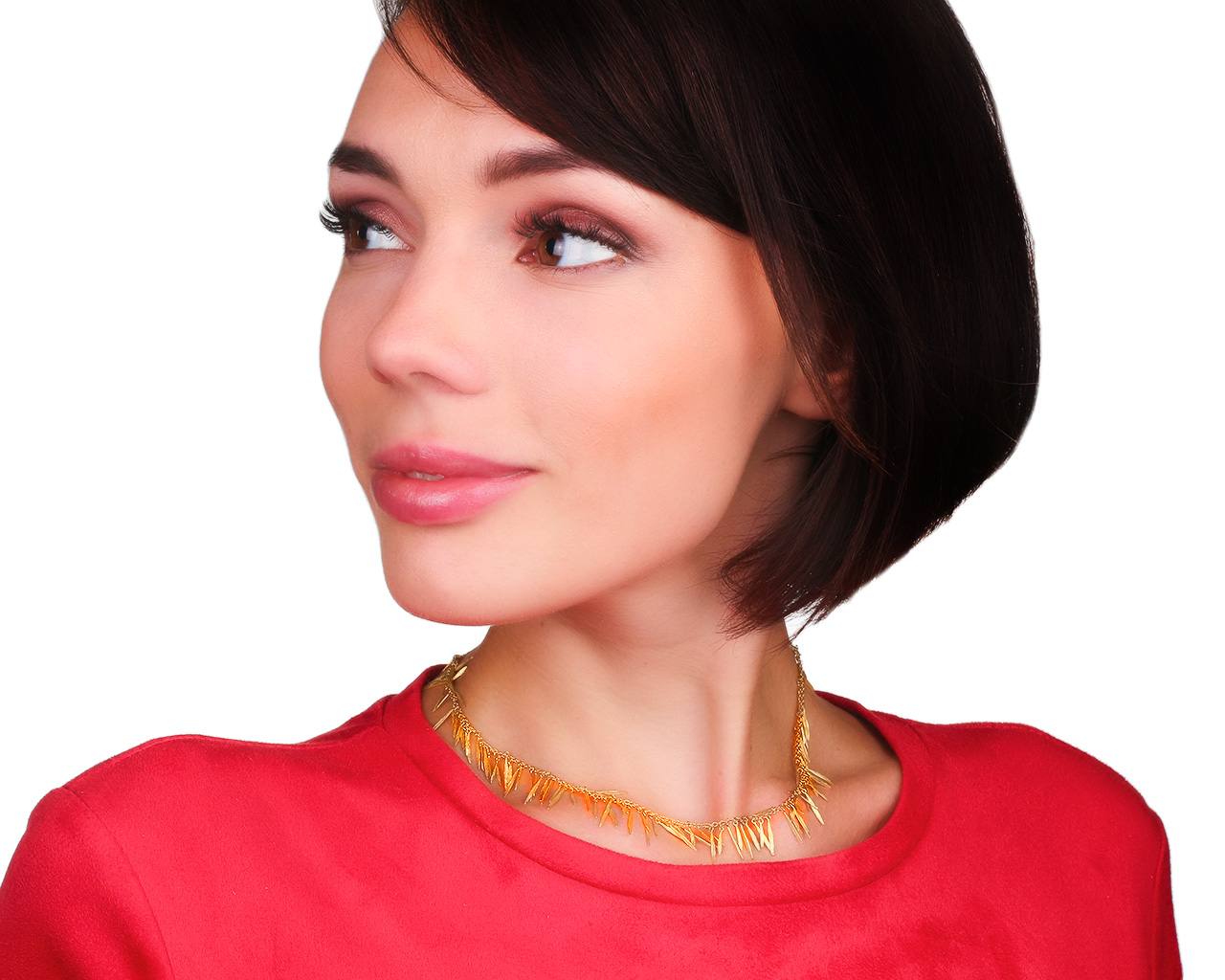 Оригинальное золотое колье с бриллиантами 0.005ct H.Stern