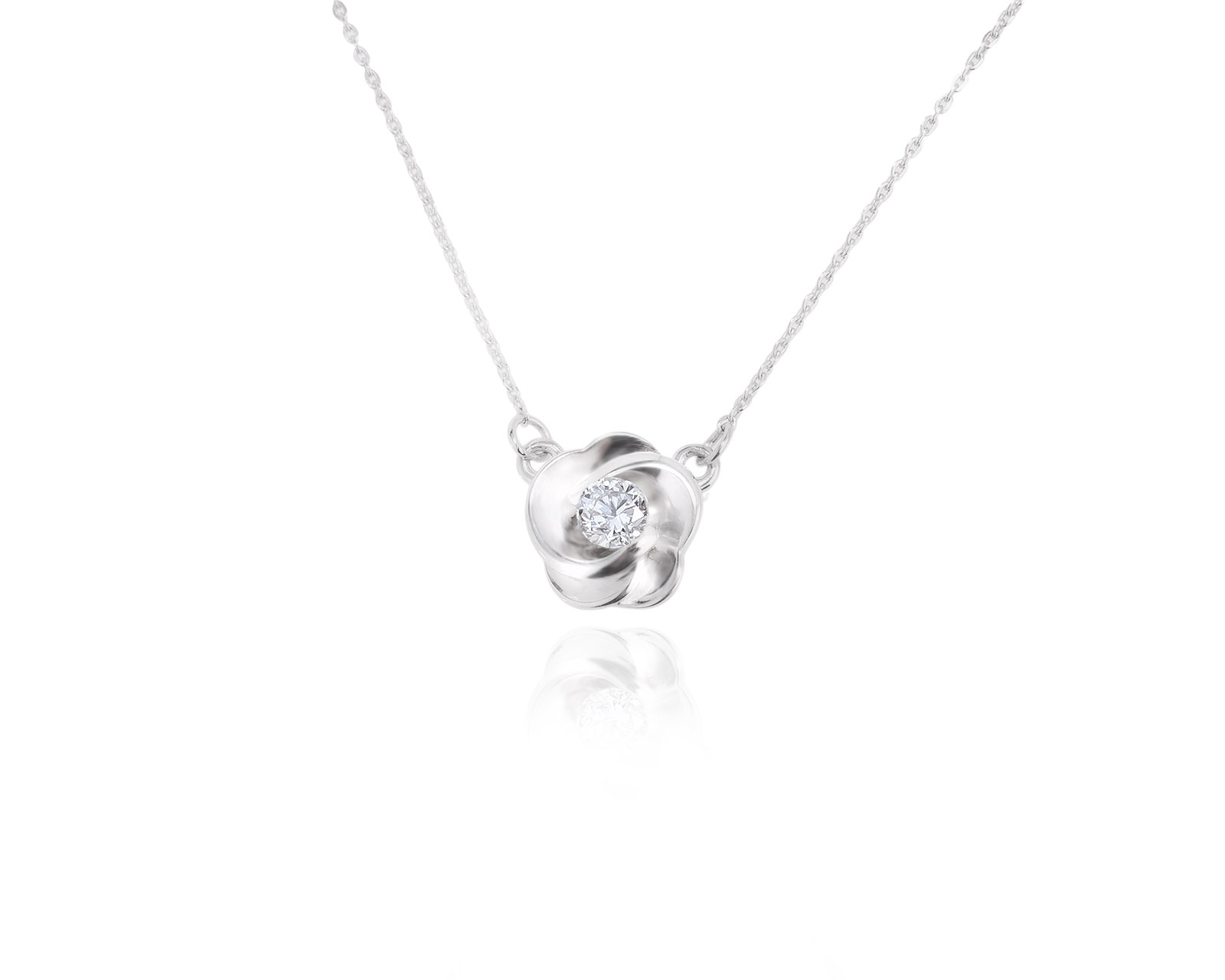 Прелестное золотое колье с бриллиантом 0.16ct 250722/4