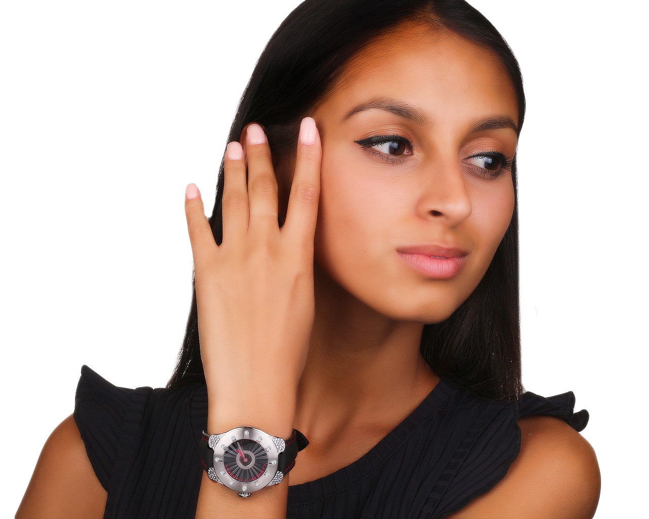 Оригинальные стальные часы с бриллиантами 1.32ct Carrera y Carrera