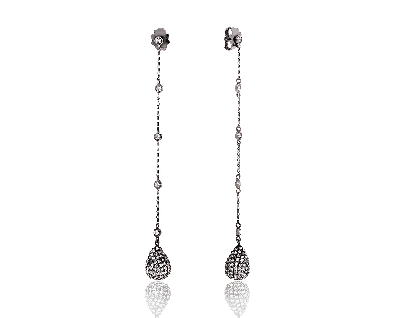 Итальянские золотые серьги с бриллиантами 1.95ct 220618/25