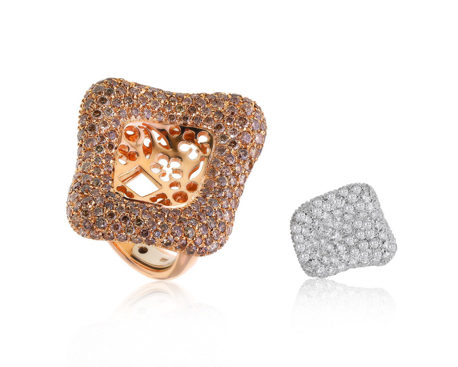 Оригинальное золотое кольцо с бриллиантами 4.05ct Mario Panelli