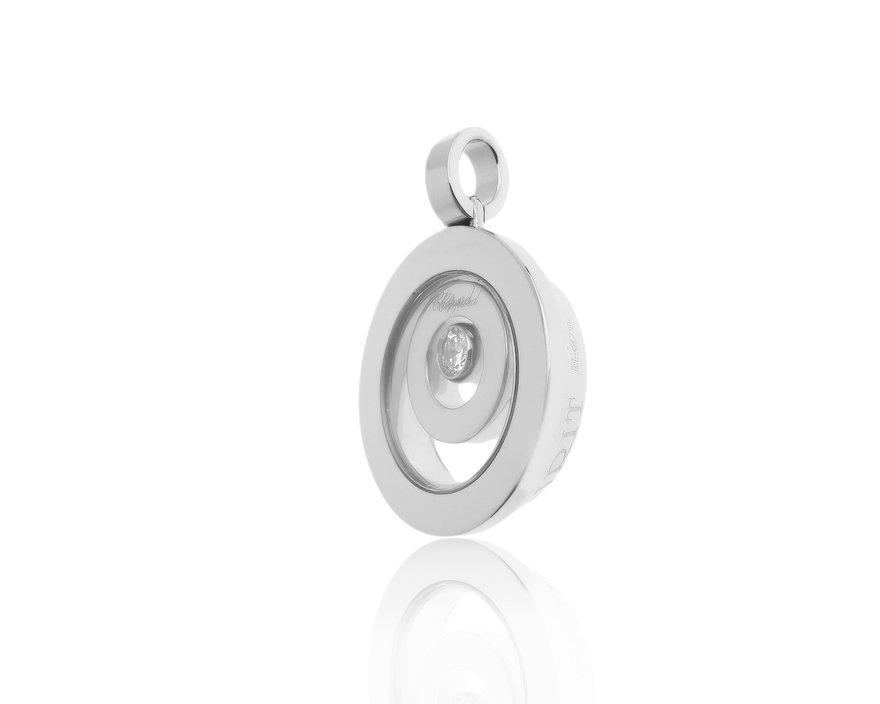 Оригинальный золотой кулон с бриллиантом 0.10ct Chopard