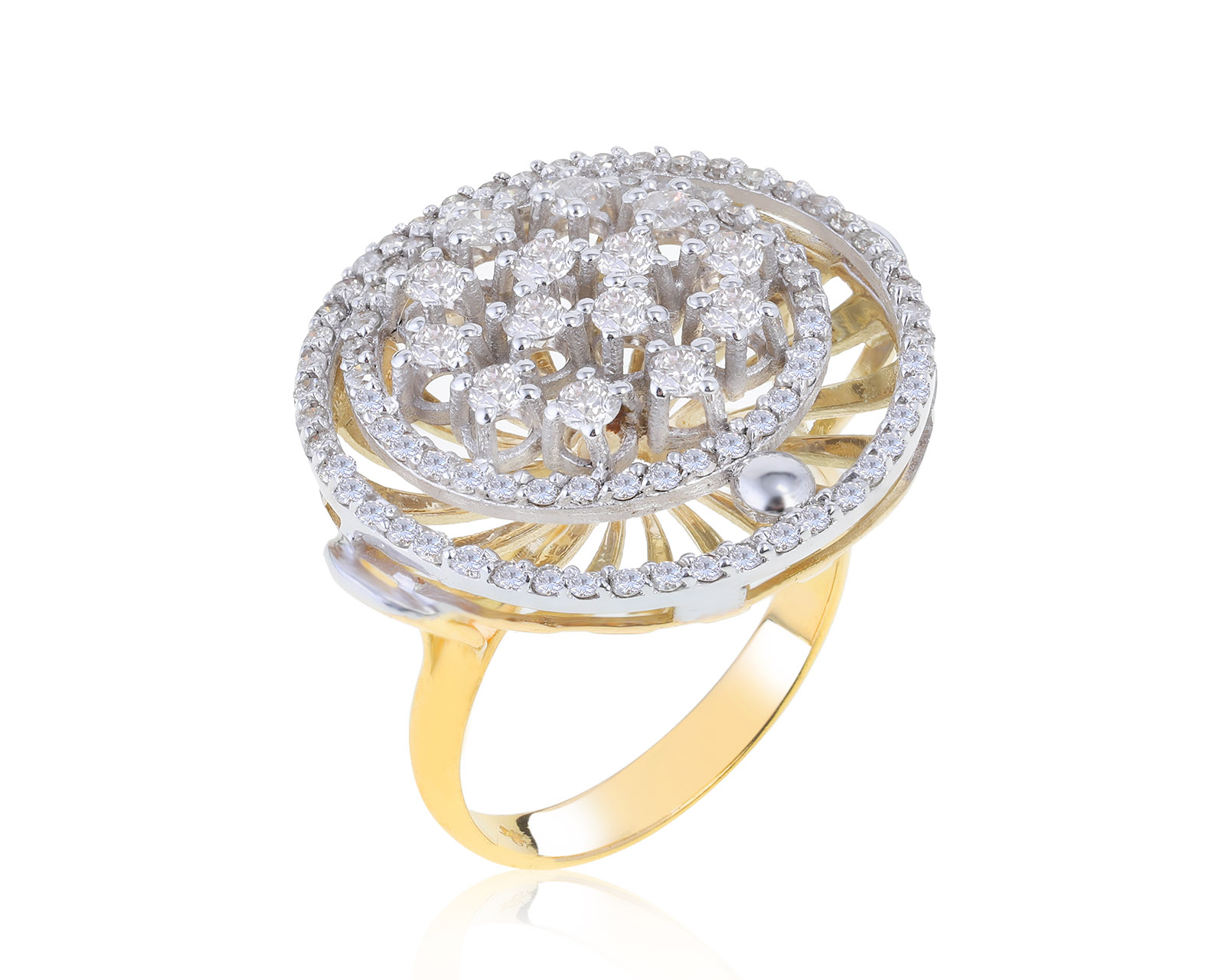 Прекрасное золотое кольцо с бриллиантами 1.31ct 160322/3