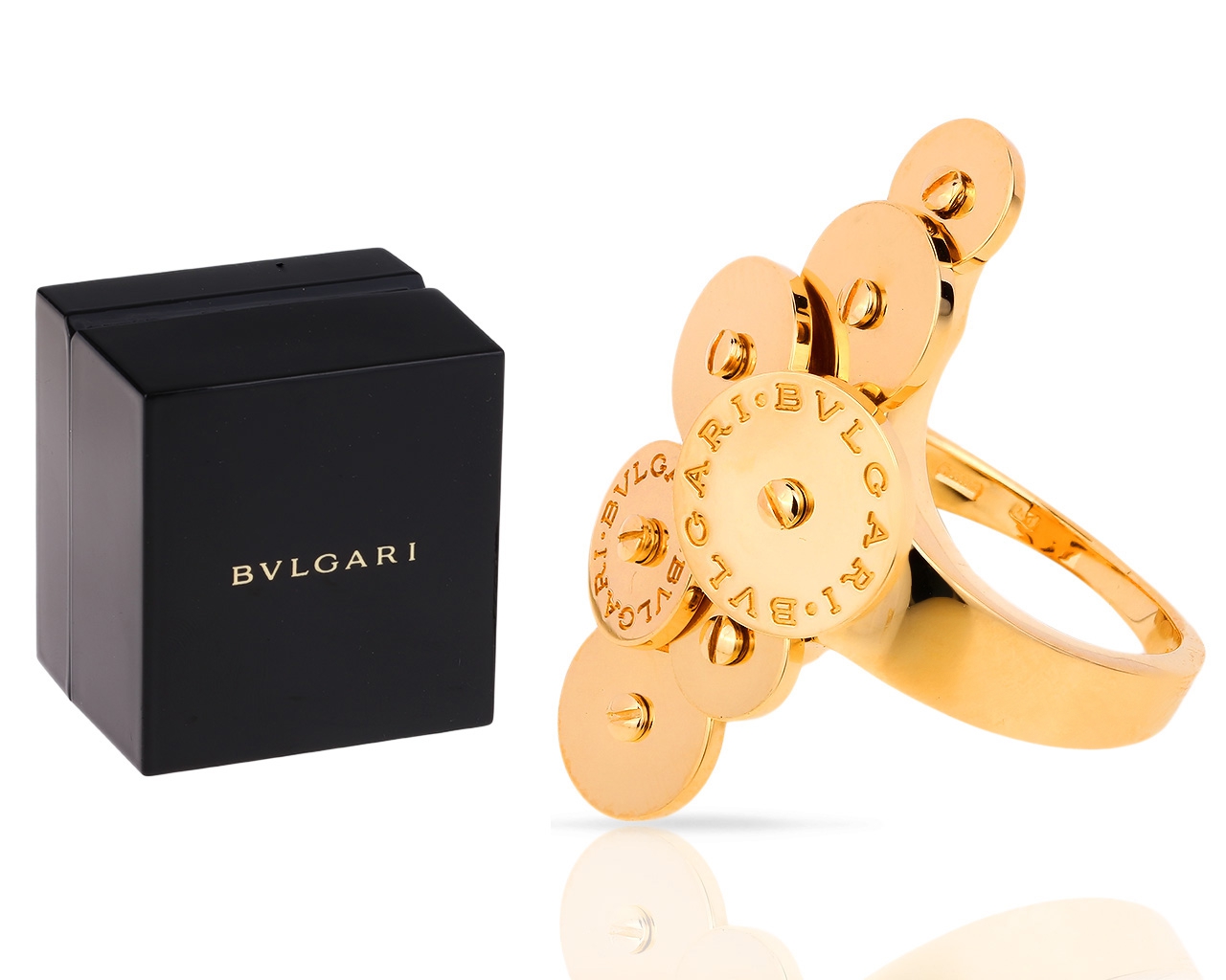 Прекрасное золотое кольцо Bvlgari Cicladi 140218/3