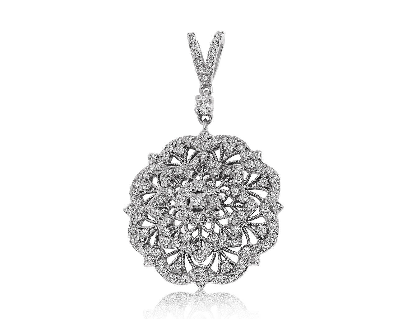 Богатый золотой кулон с бриллиантами 1.37ct 180720/5