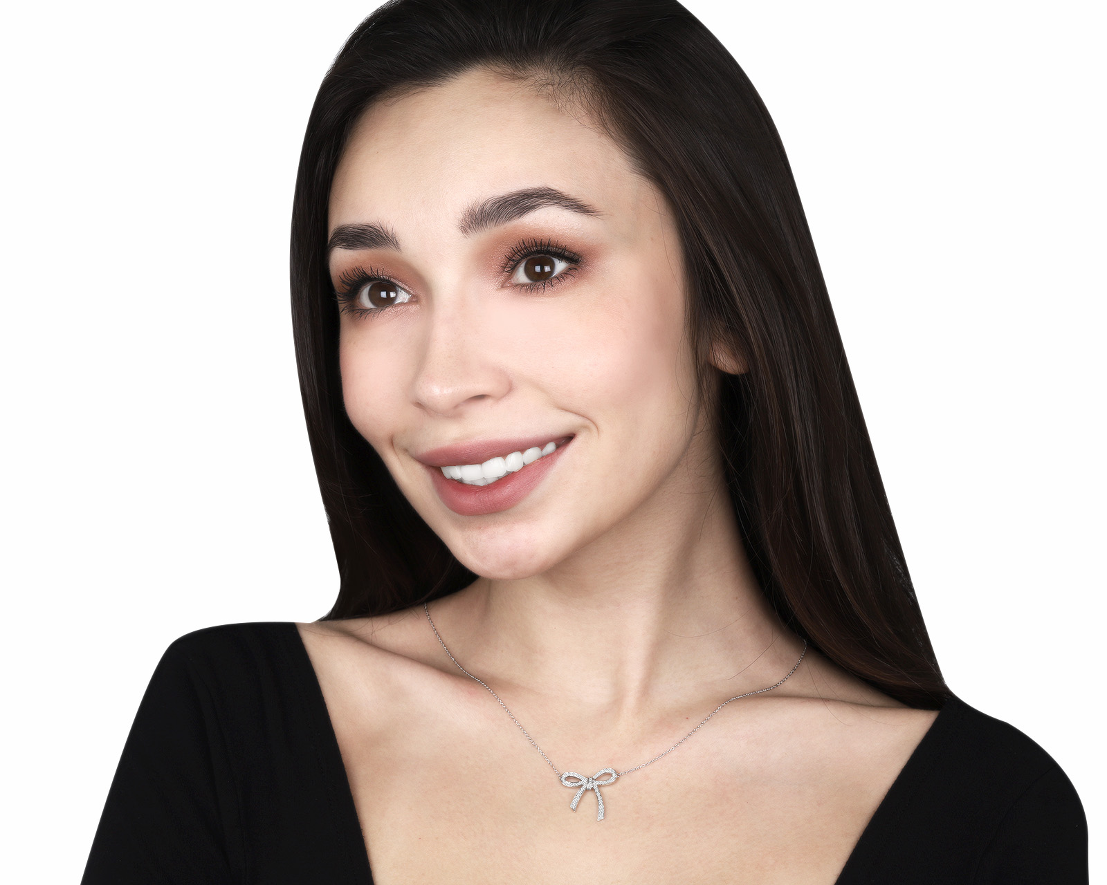 Оригинальная платиновая подвеска Tiffany&Co Bow