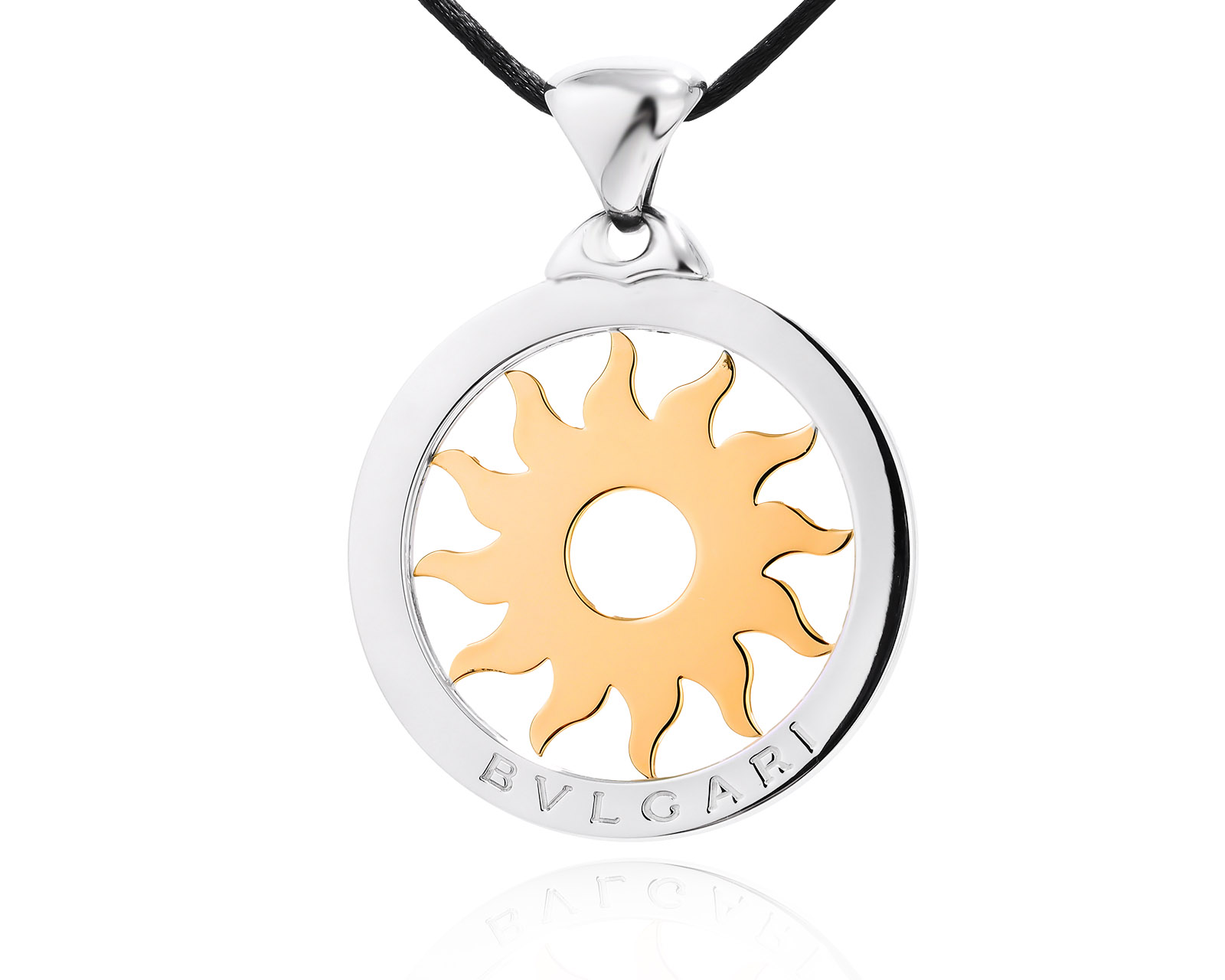 Оригинальный золотой кулон Bvlgari Tondo Sun 100325/1