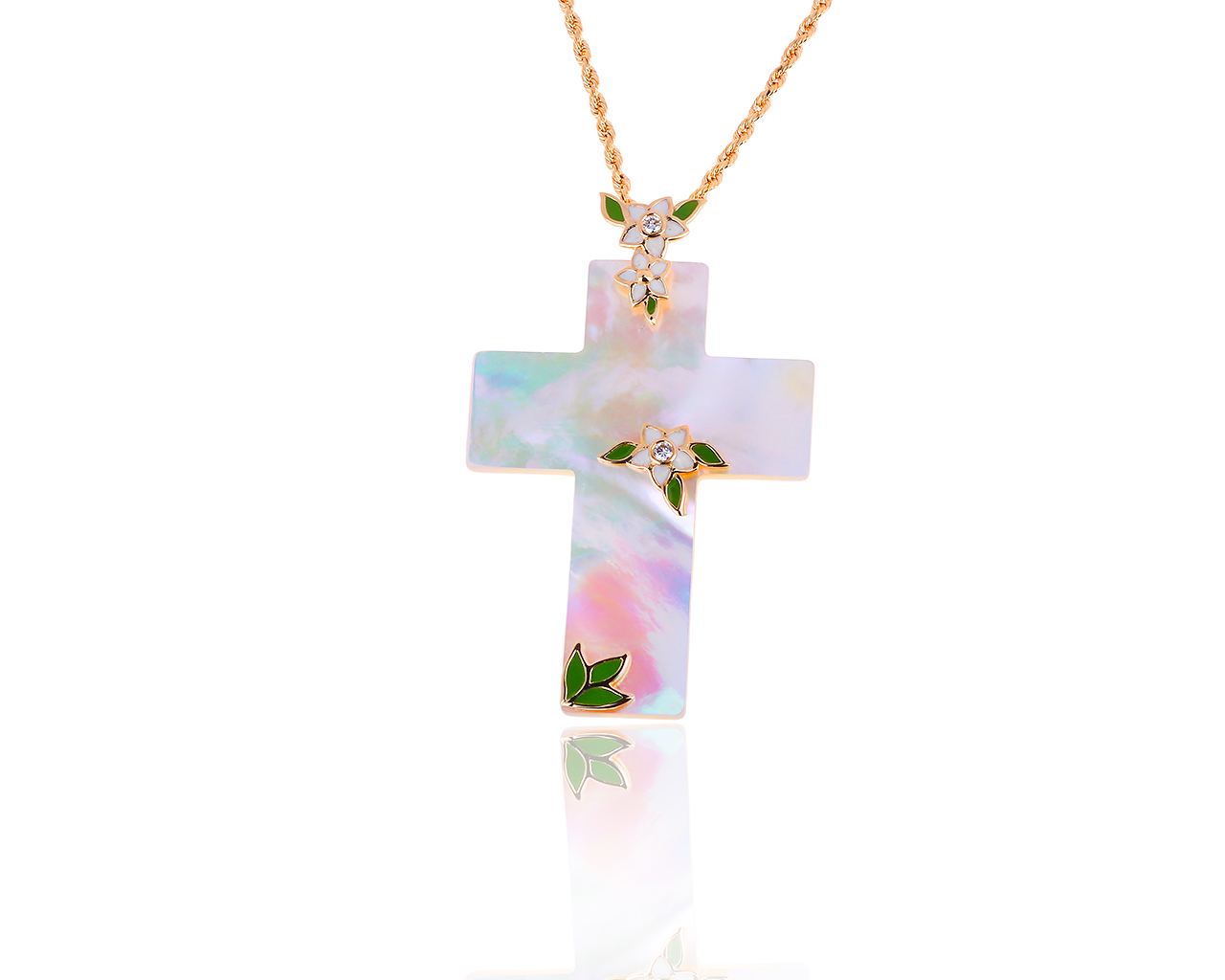 Оригинальный золотой кулон с бриллиантами 0.03ct Emil Grigorian 310819/2