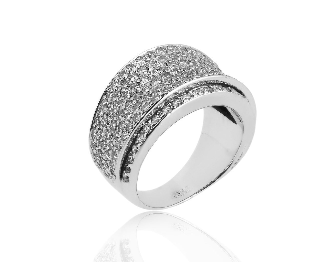 Достойное золотое кольцо с бриллиантами 2.55ct 271119/17