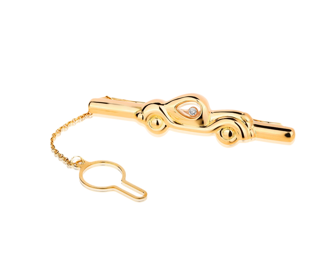 Золотой зажим для галстука Chopard Happy Diamonds