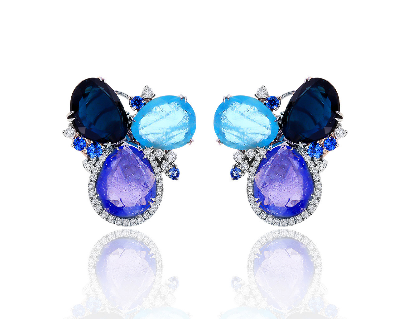 Оригинальные золотые серьги с бриллиантами 0.98ct Crivelli 090819/49