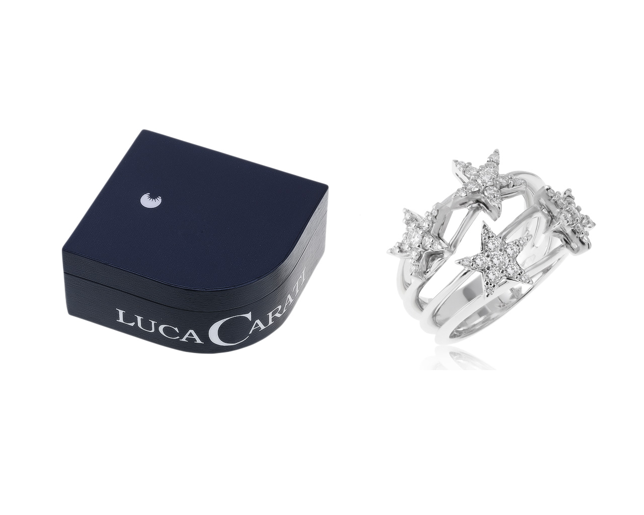 Оригинальное золотое кольцо с бриллиантами 0.80ct Luca Carati