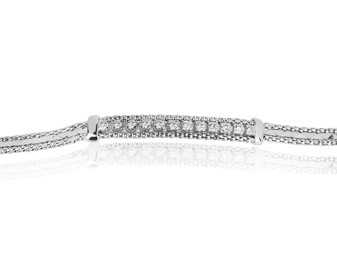 Оригинальный золотой браслет с бриллиантами 0.42ct Ronco