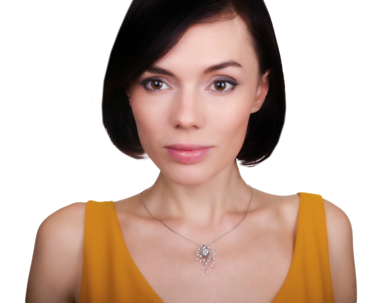 Шикарный золотой кулон с бриллиантами 0.87ct