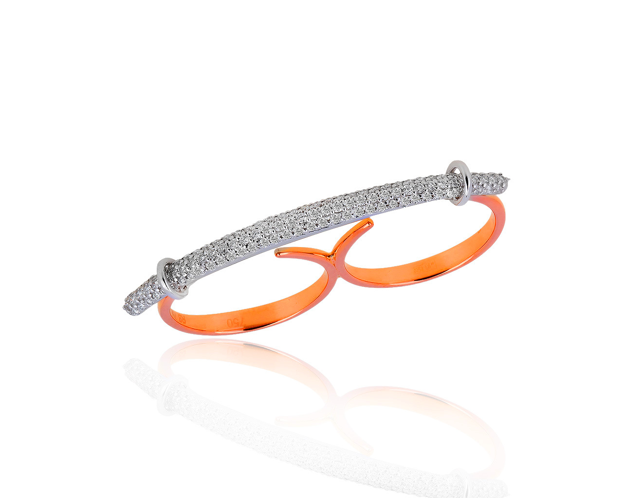 Чудесное золотое кольцо с бриллиантами 0.61ct Roberto Bravo 180519/10