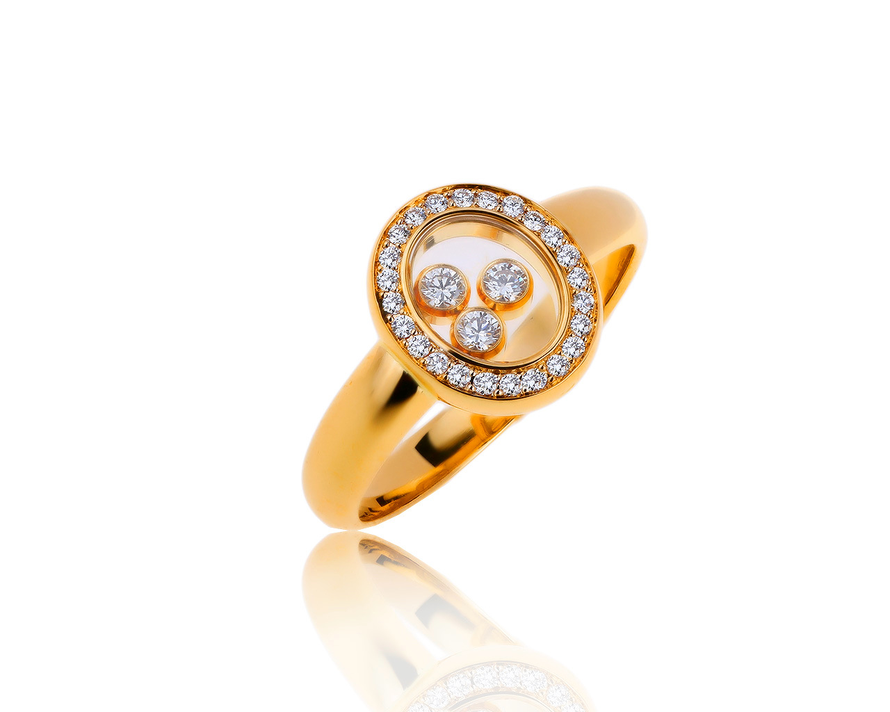 Оригинальное золотое кольцо с бриллиантами 0.46ct Chopard 241219/2