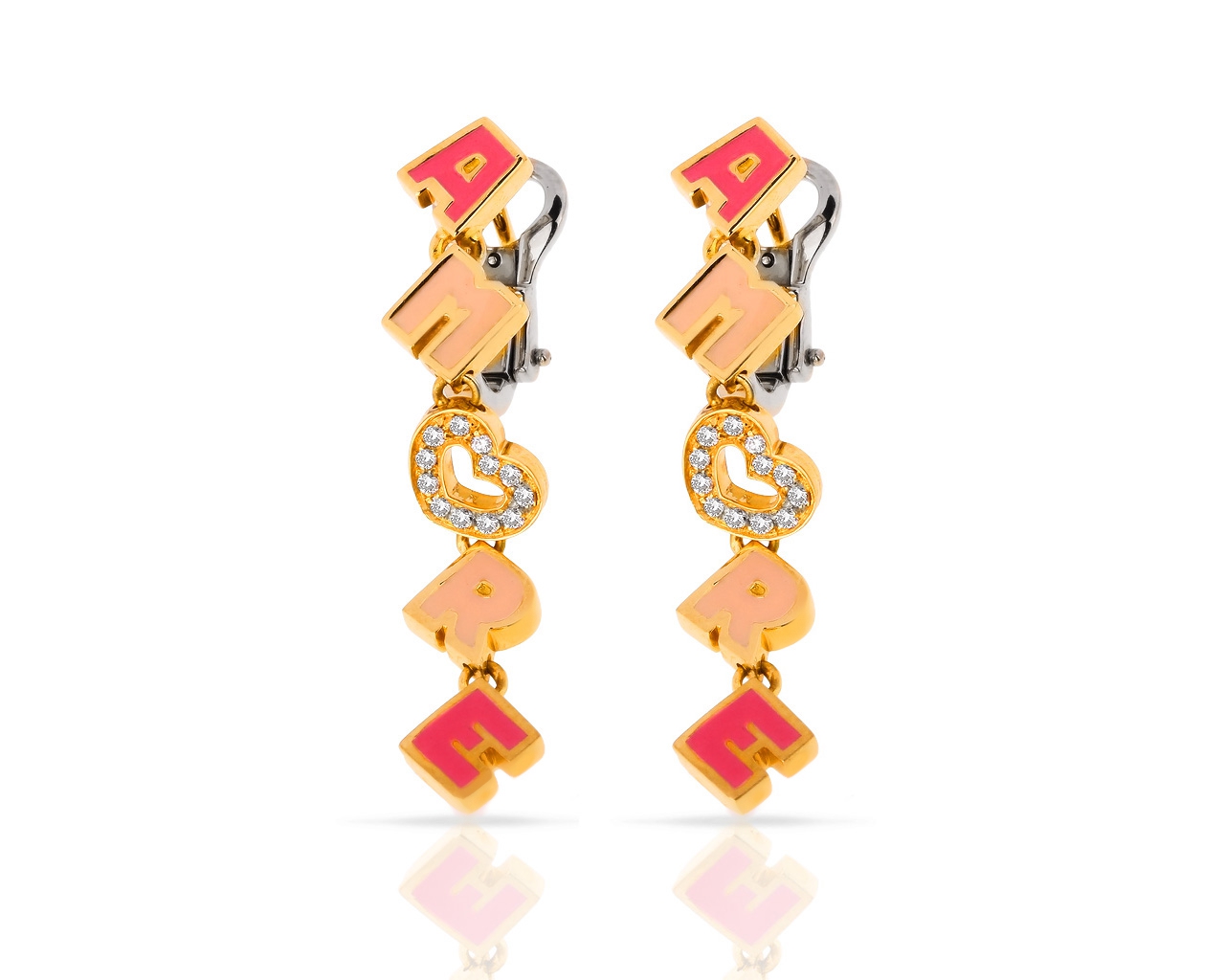 Золотые серьги с бриллиантами 0.19ct Pasquale Bruni Amore 070518/6