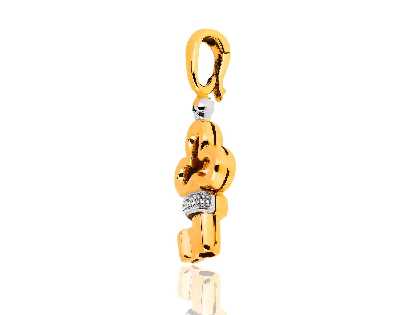 Золотой кулон-шарм с бриллиантами 0.02ct Chimento Key