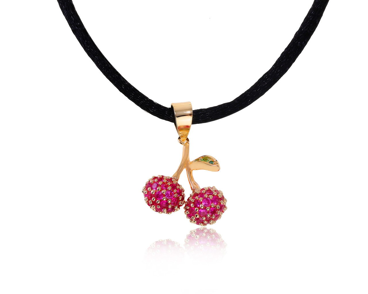 Красивый золотой кулон с сапфирами 0.90ct 130320/11