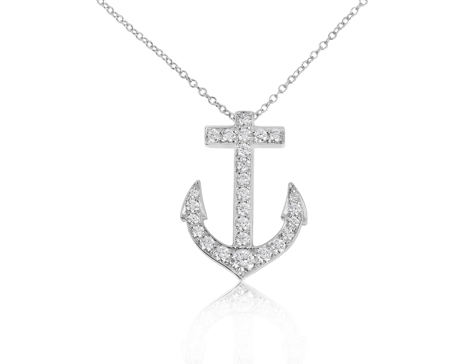 Оригинальный платиновый кулон с бриллиантами 0.66ct Tiffany&Co Anchor 270321/1
