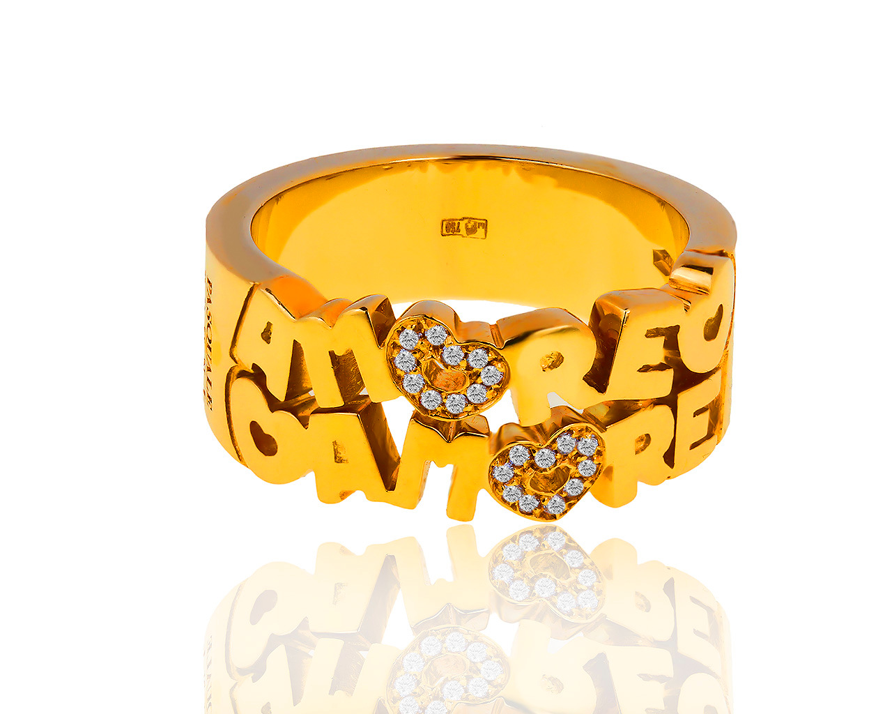 Романтичное золотое кольцо с бриллиантами Pasquale Bruni Amore 200419/12