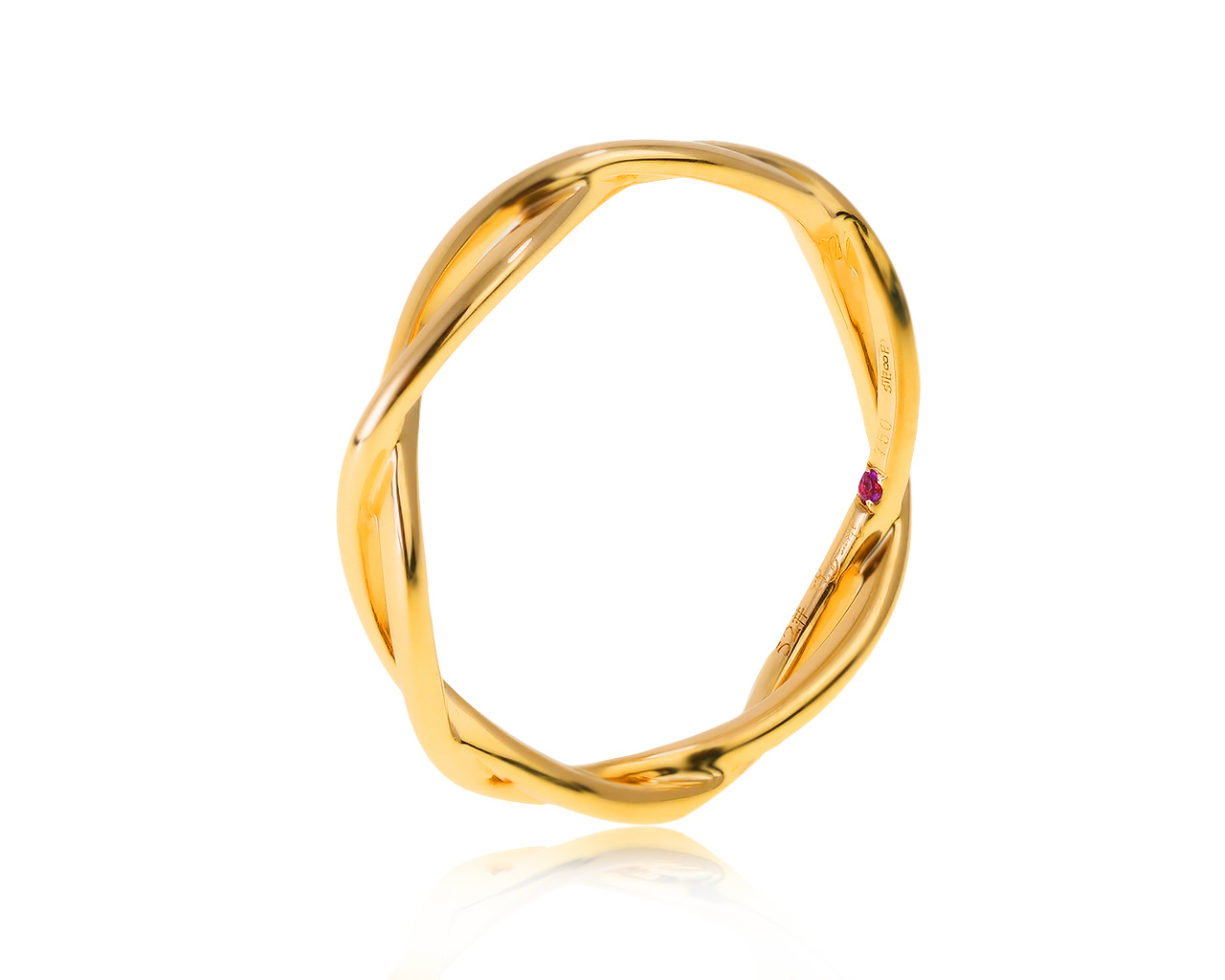 Оригинальное золотое кольцо с аметистом 0.05ct Etername 201220/2