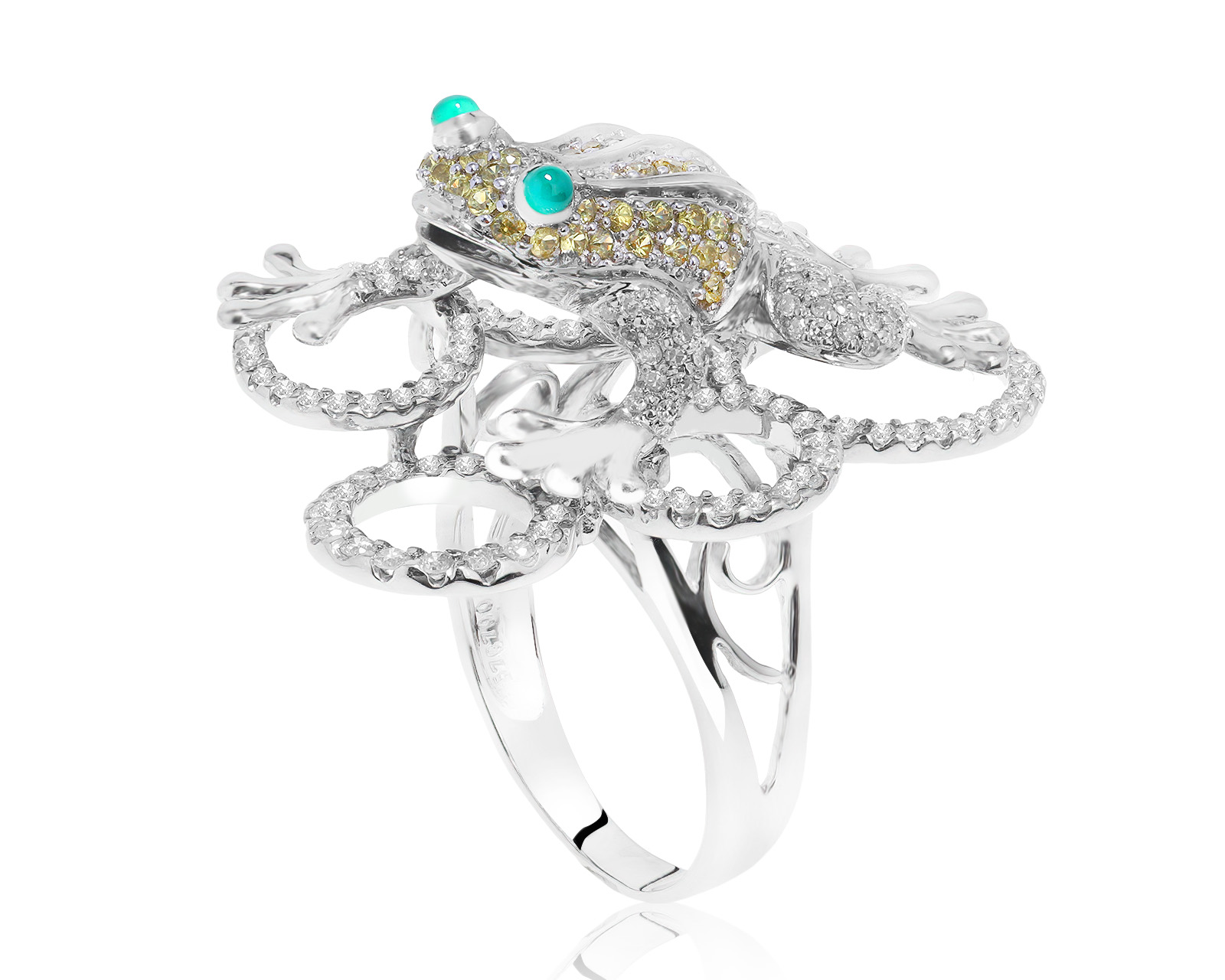 Женственное золотое кольцо с бриллиантами 1.57ct 290921/7 Женственное золотое кольцо с бриллиантами 1.57ct 290921/7