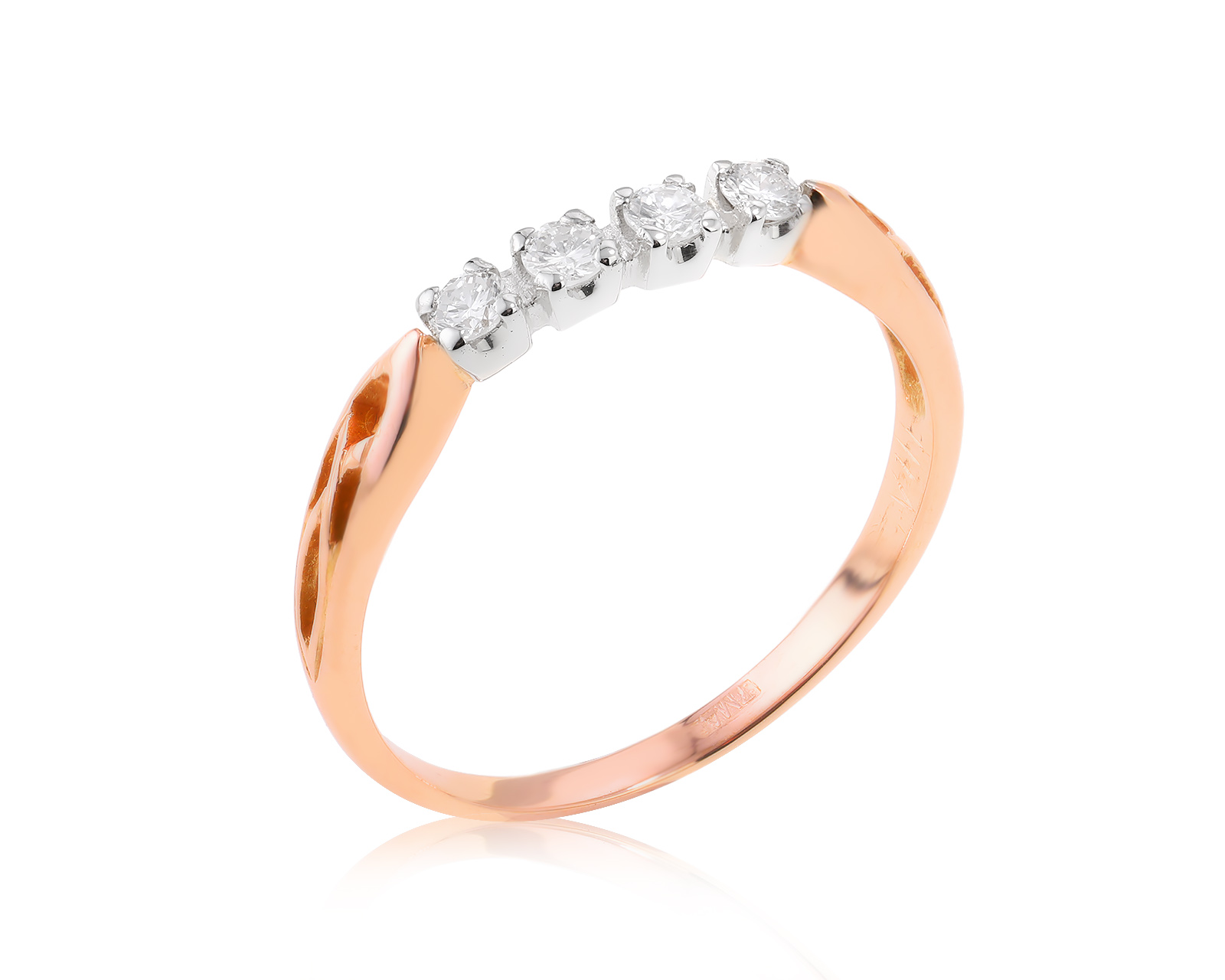 Золотое кольцо с бриллиантами 0.23ct 280324/6