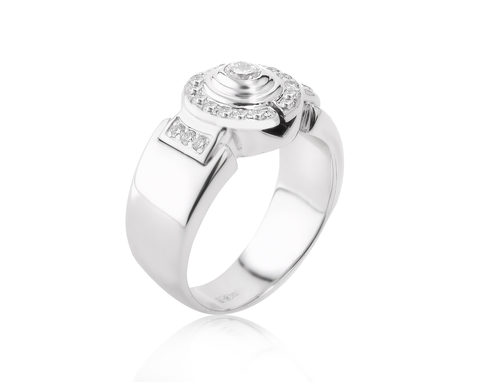 Золотое кольцо с бриллиантами 0.68ct 230723/2