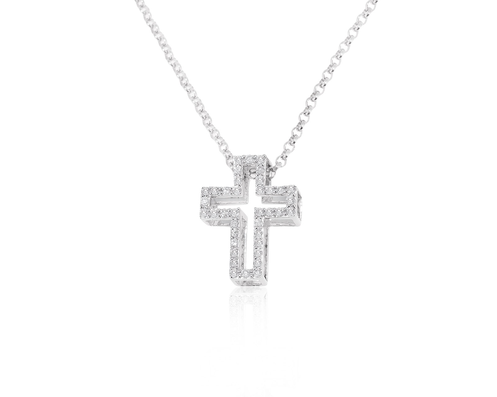 Безупречный золотой кулон с бриллиантами 0.72ct