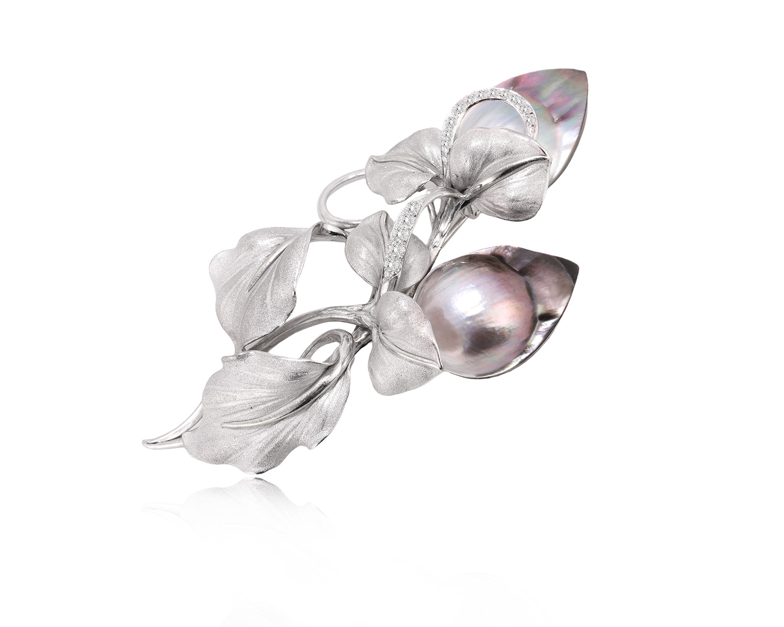 Оригинальная золотая брошь с перламутром 38.46ct Annamaria Cammilli 221225/8