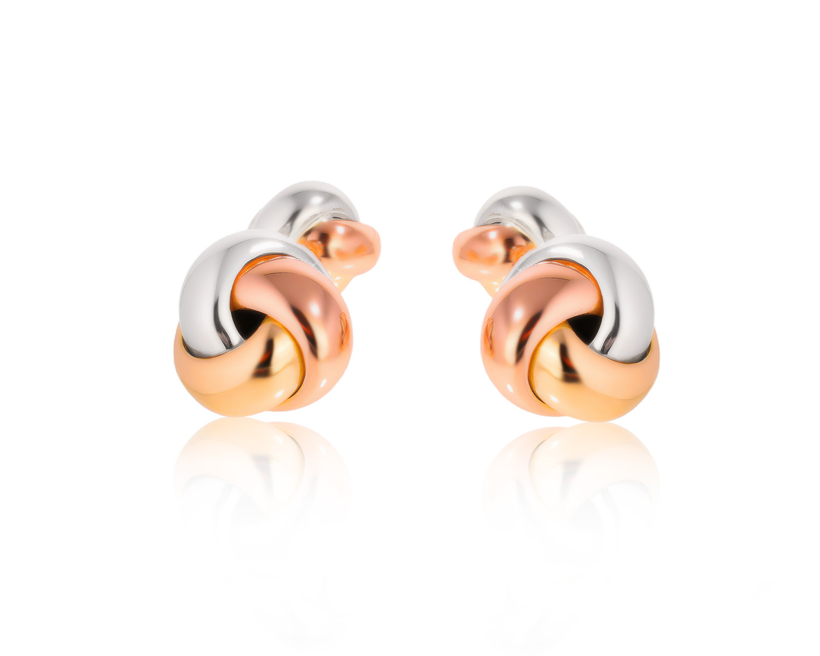 Оригинальные золотые запонки Cartier Trinity 171024/3