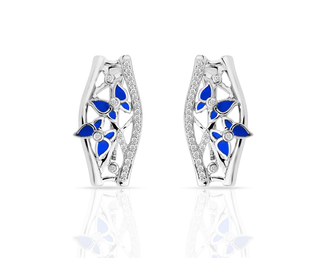 Очаровательные золотые серьги с бриллиантами 0.26ct 120318/22