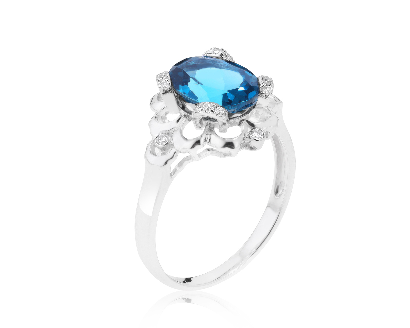 Изысканное золотое кольцо с топазом 3.34ct 081221/5