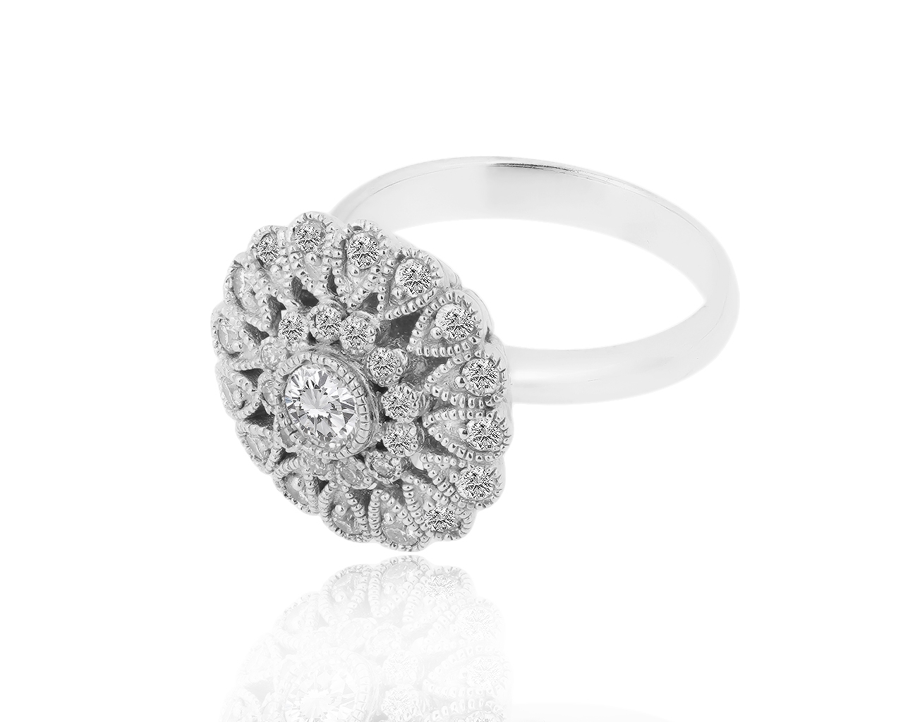 Золотое кольцо с бриллиантами 0.66ct 221218/5