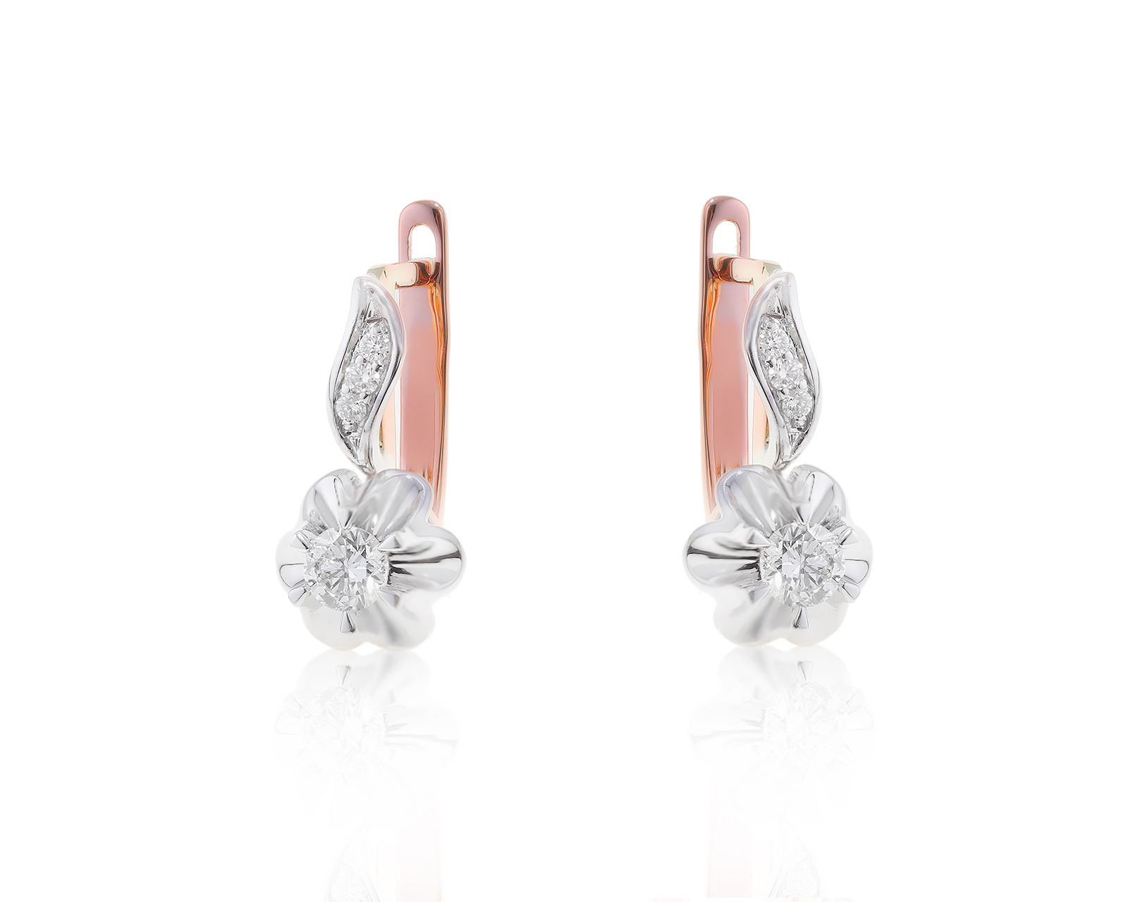 Золотые серьги с бриллиантами 0.49ct 160424/4 Золотые серьги с бриллиантами 0.49ct 160424/4