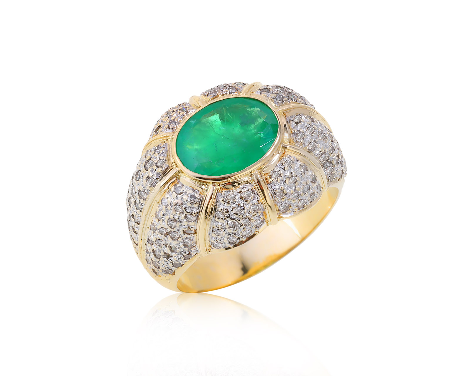 Очаровательное золотое кольцо с изумрудом 1.96ct 220722/7