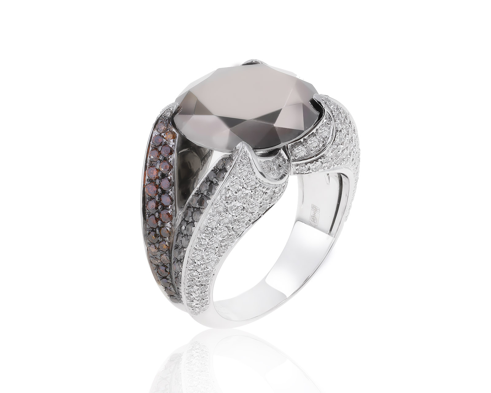 Оригинальное золотое кольцо с бриллиантами 3.17ct Chopard