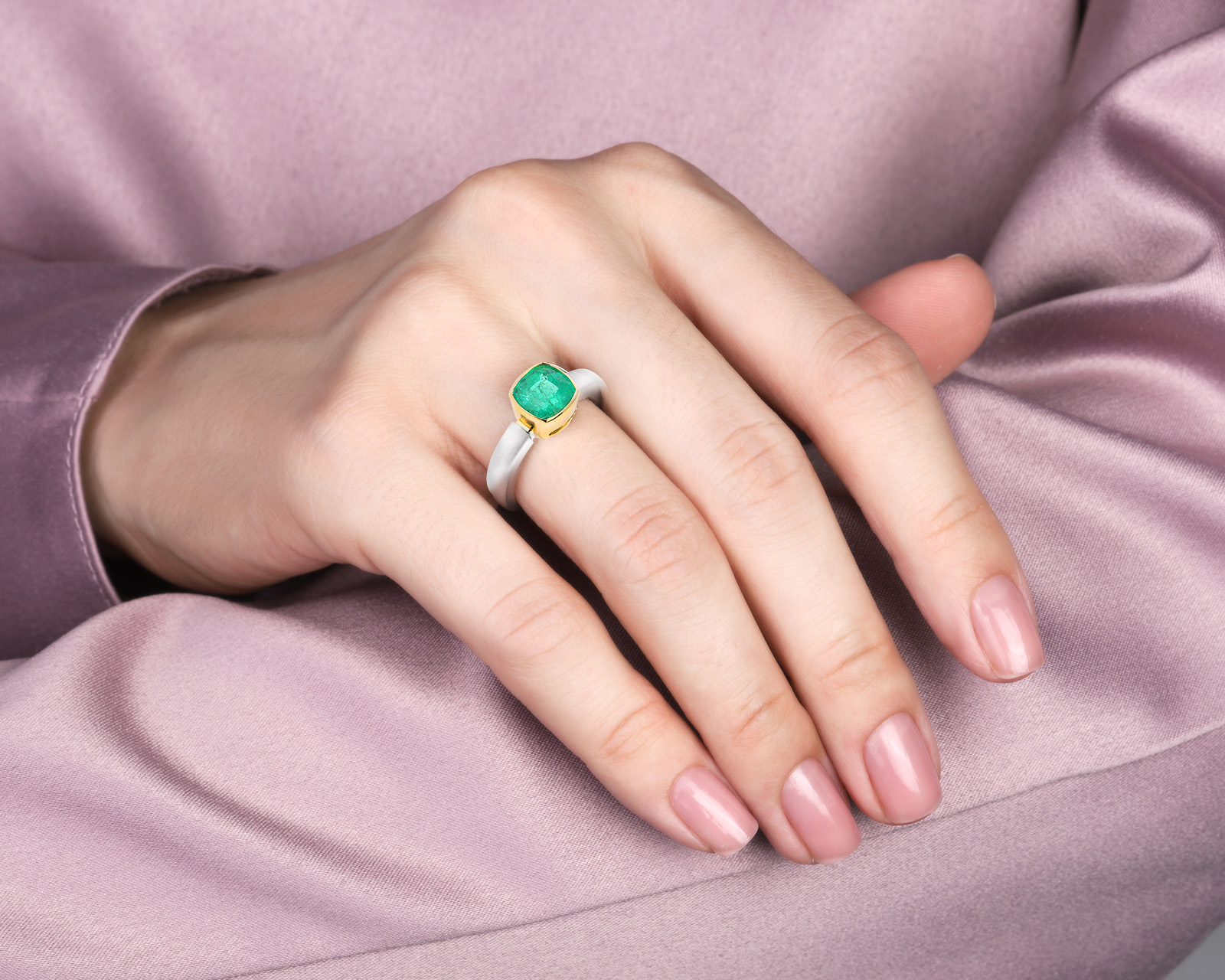 Золотое кольцо с изумрудом Замбия 1.98ct Evgeny Matveev