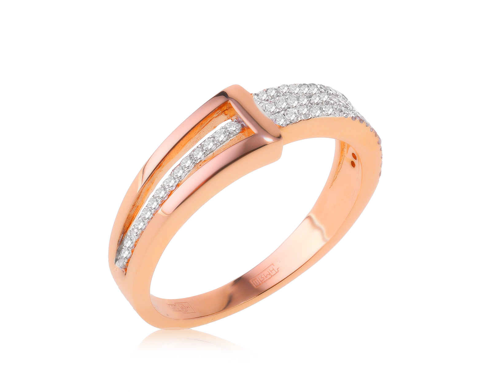 Золотое кольцо с бриллиантами 0.20ct 010823/12