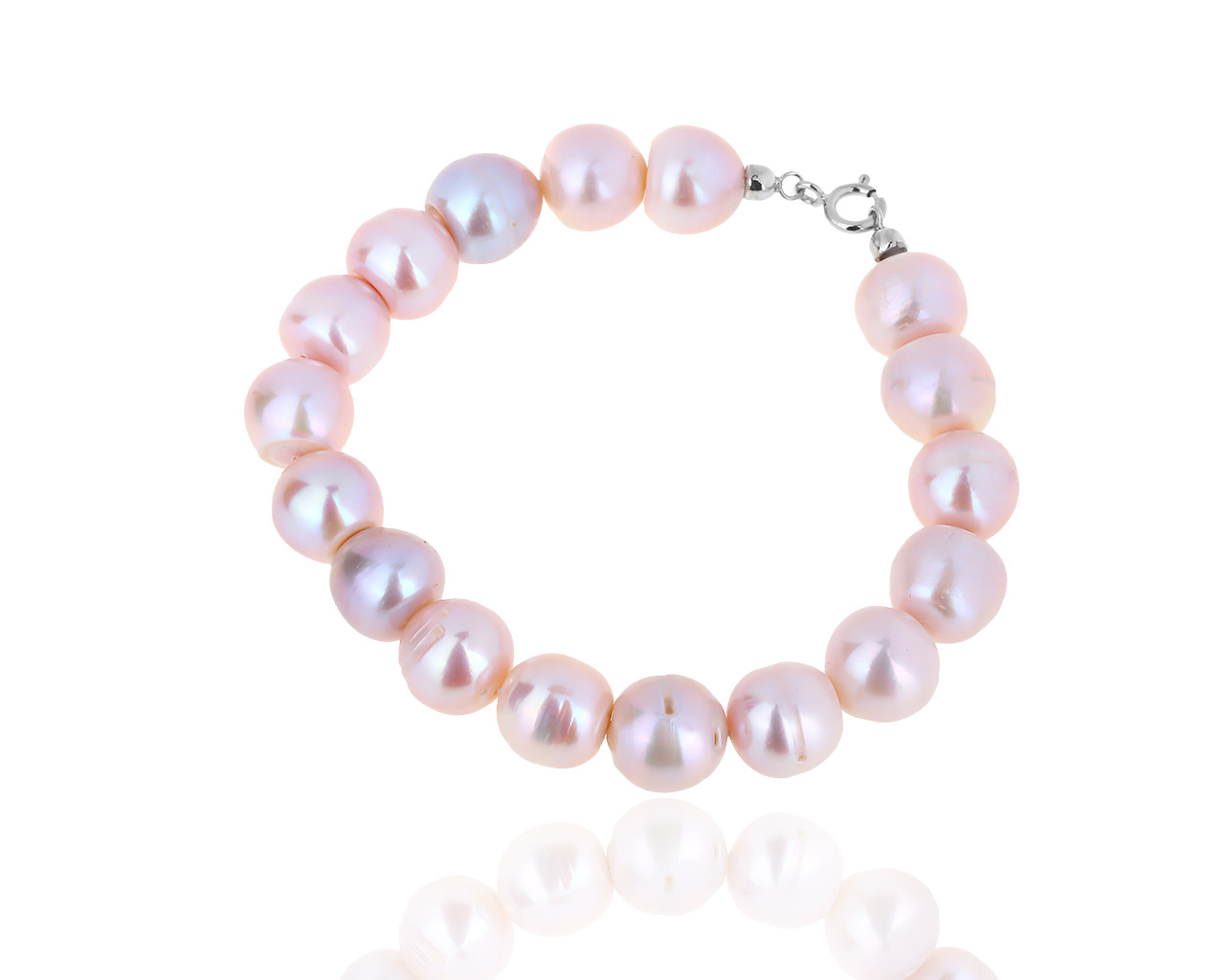 Красивый золотой браслет с жемчугом 191018/6