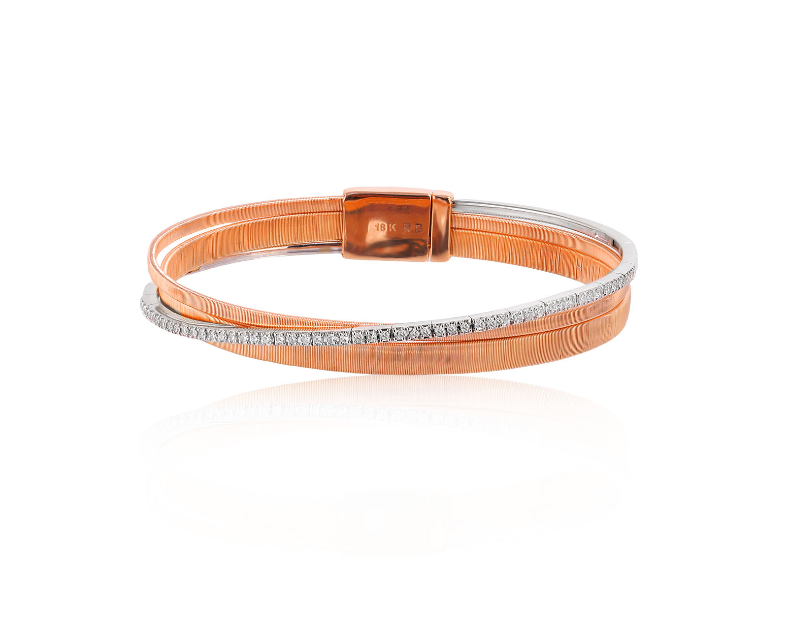 Оригинальный золотой браслет с бриллиантами 0.31ct Roberto Bravo 190725/12