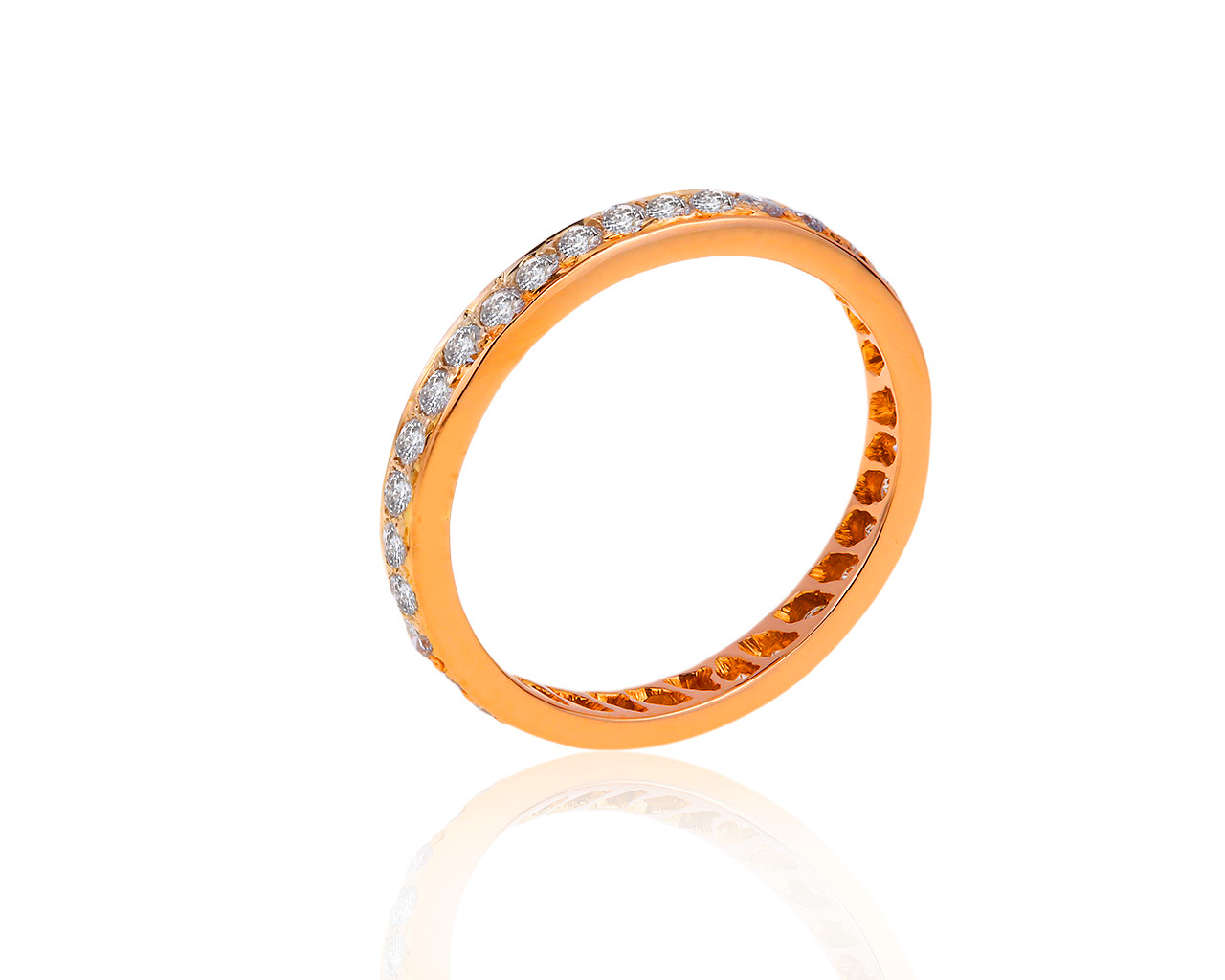 Модное золотое кольцо с бриллиантами 0.71ct