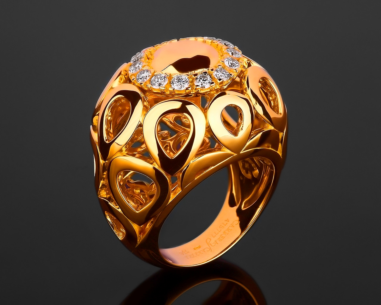 Золотое кольцо с бриллиантами 0.63ct Carrera y Carrera 151217/23