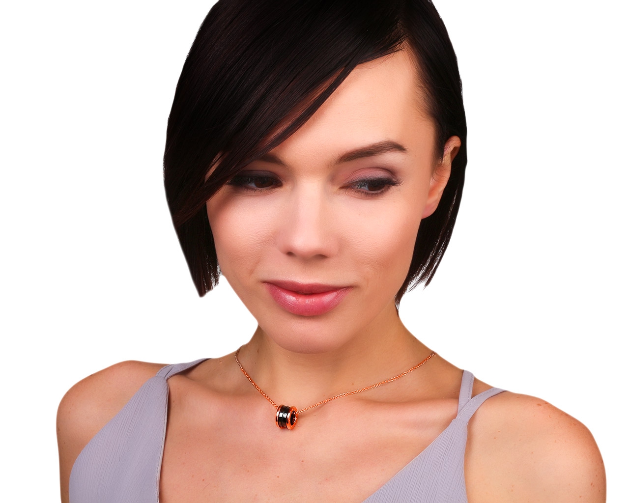 Золотая подвеска с керамикой Bvlgari B.Zero 1