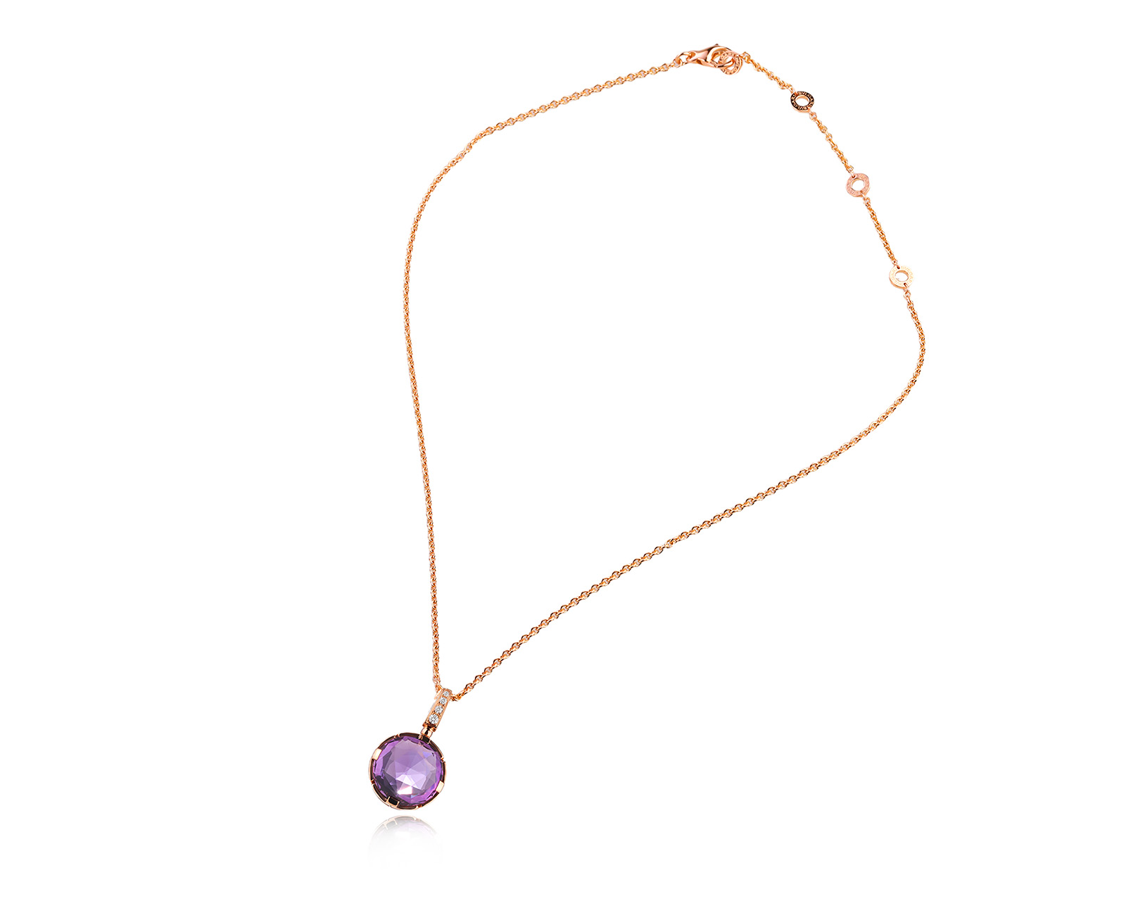 Оригинальное золотое колье с аметистом 9.50ct Bvlgari Parentesi Cocktail