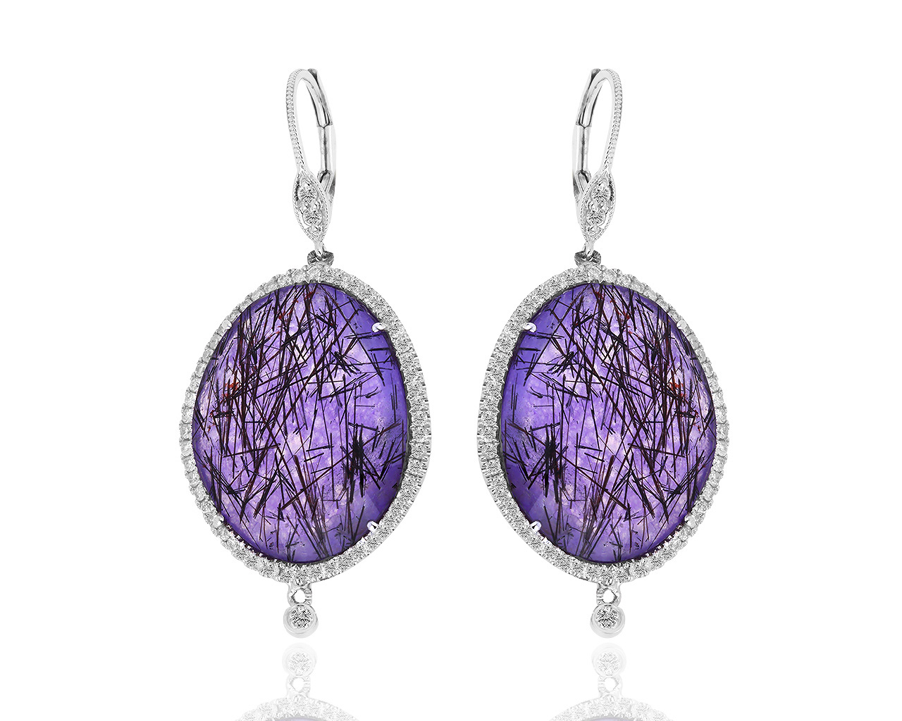 Яркие золотые серьги с бриллиантами 0.68ct Meirat 160119/4