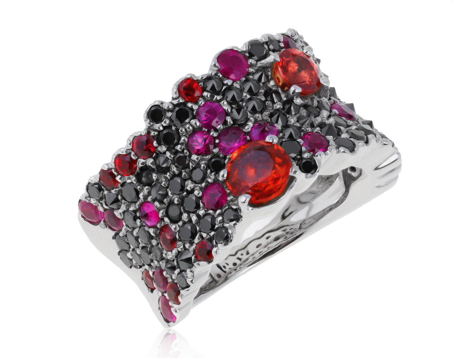 Оригинальное золотое кольцо с сапфирами 1.28ct Stefan Hafner Moonrock 300621/7