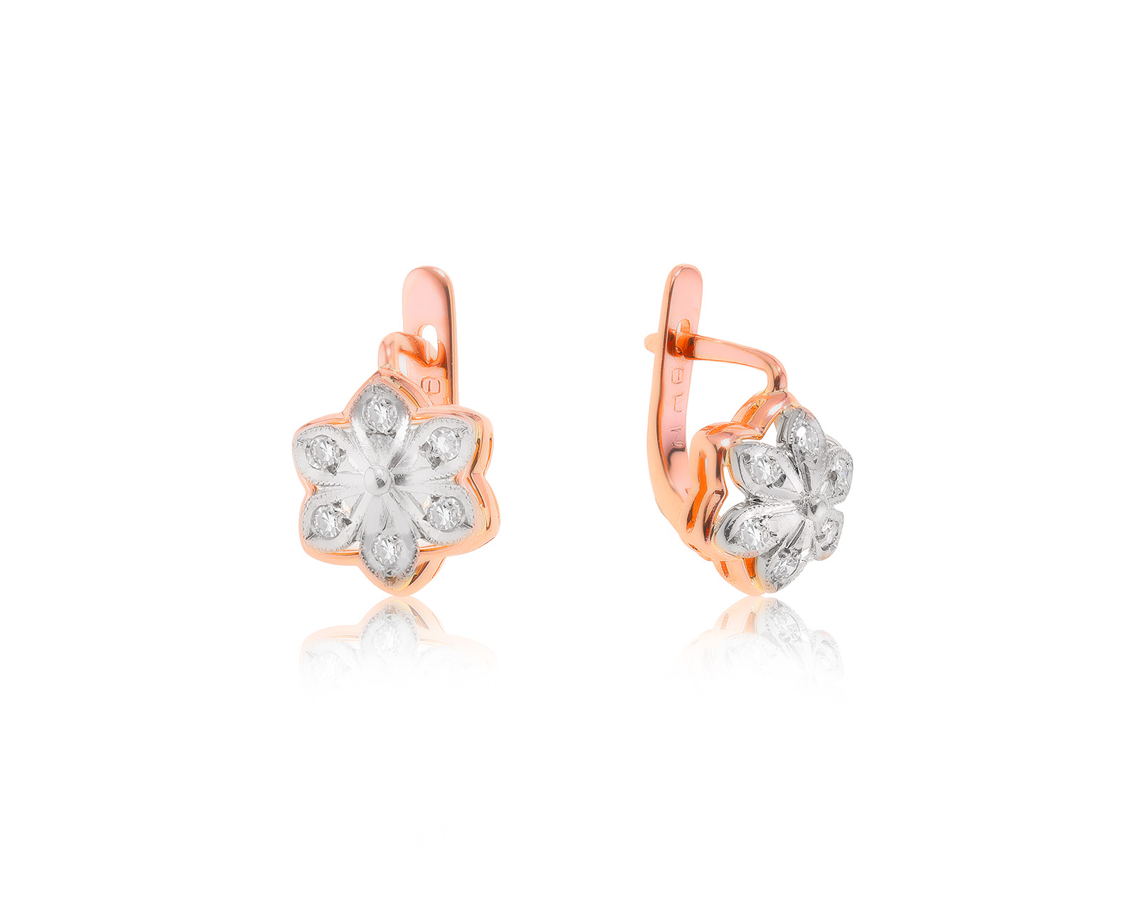 Золотые серьги с бриллиантами 0.24ct 290823/4