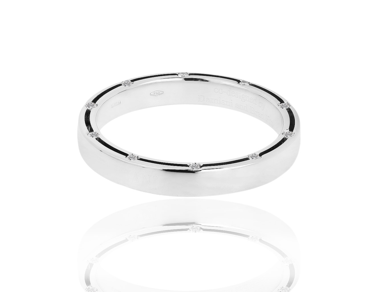 Оригинальное золотое кольцо с бриллиантами 0.20ct Damiani Brad Pitt 101018/1